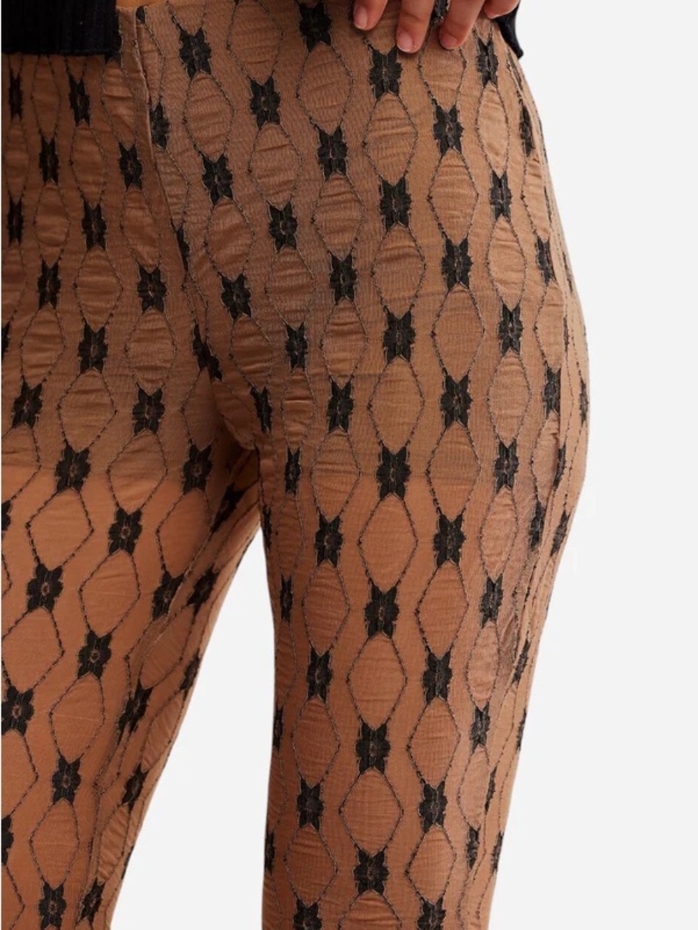 Free People Margot Lace Overlay Flared Pants🔥NWOT - Picture 10 of 11